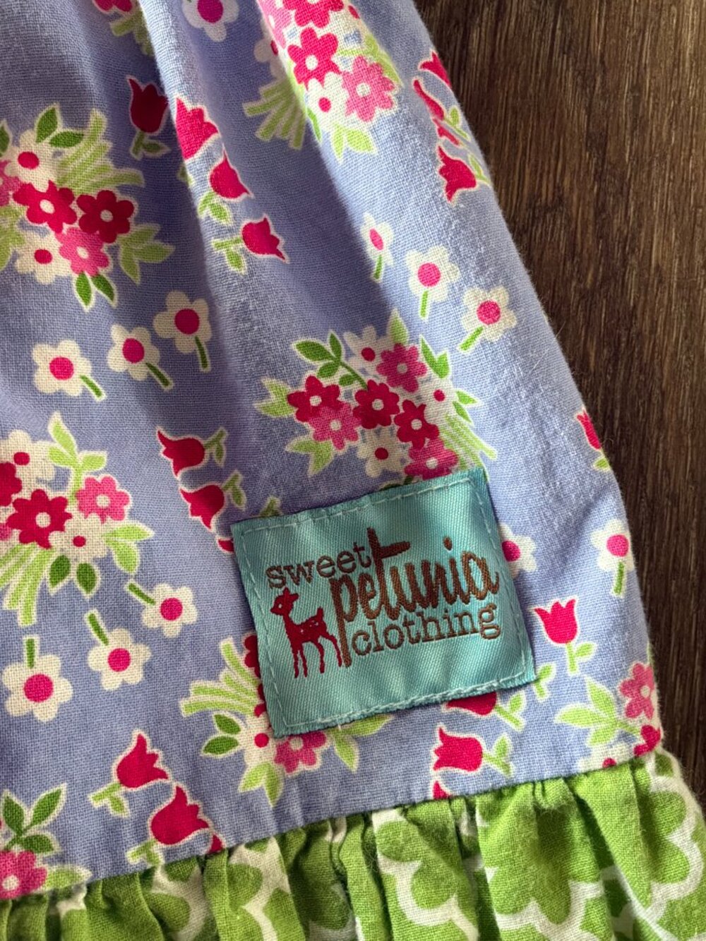 Sweet Petunia clothing 100% cotton whimsical ruffle toddler girls dress size 2 - Picture 2 of 6